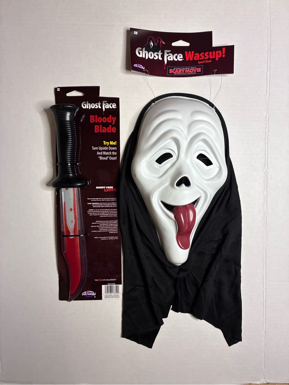 Fun World Scary Movie 6 Ghost Face Lives Spoof Mask And Bloody Blade Costume